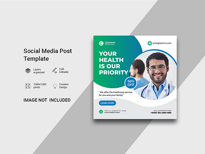 Corporate Social Media Post Banner Template business communication concept digital internet marketing media network online strategy technology website