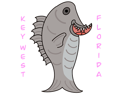 Chibi Gray Snapper KWFL app branding chibi design fish florida graphic design illustration kawaii keys logo pastel procreate snapper