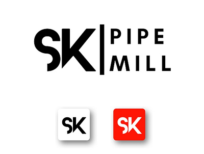 "SK PIPE MILL" LOGO DESIGN graphic design logo