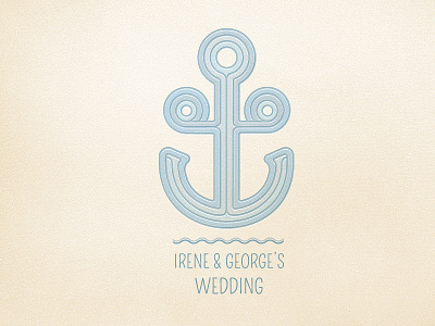 Wedding Anchor anchor blue elegant george irene lines logo sea smooth waves wedding