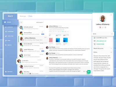 Pact. All-In-One Messaging Platform. Chat Screen