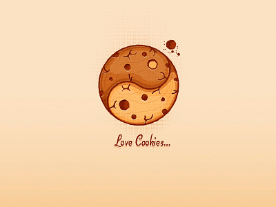 Love cookies litle mark cookies round ying yang