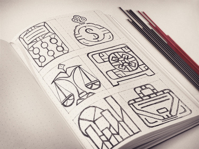 Banking Icons Sketch