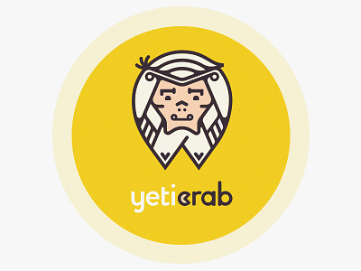 Logotype for Yeti Crab crab cute logo logotype mark monolines vector yeti