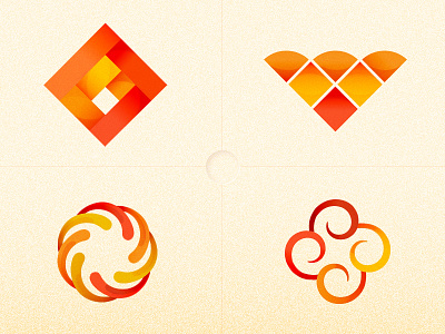 Unused symbols and marks fire geometry identity logo mark symbol vector