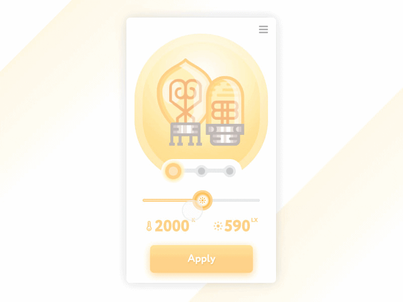 Light Adjustment App Concept app bulb fresh illumination light luminance mobile temperature ui ux