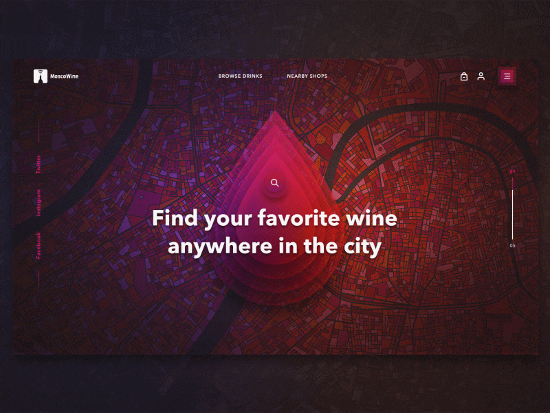 Moscowine Landing Page Scroll Animation