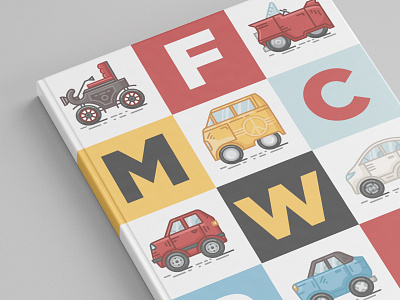 Book Cover. Car icon illustration.