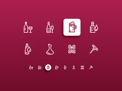 Beverage Icons bar beer beer tumbler champagne decanter download freebie icons icons set liquor red sketch app sparkling water water wine wine glass