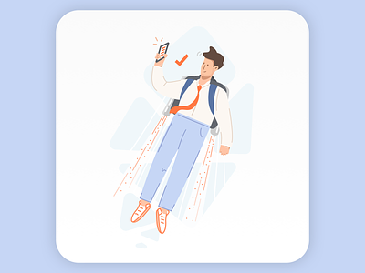 Agile business services illustration accountancy agile app bookkeeping business entrepreneur flying illustration jetpack landing page
