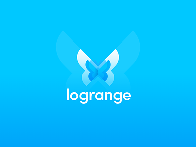 Butterfly Logotype. Logrange streaming database. branding butterfly database identity design information logo logotype velocity
