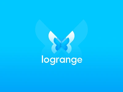 Butterfly Logotype. Logrange streaming database. branding butterfly database identity design information logo logotype velocity