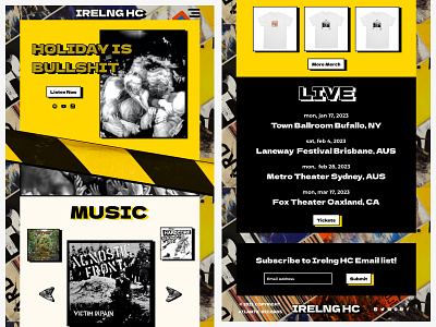 Personal Website for Music Artist with Brutalism Concept artist branding brutalism landing page music personal website ui ux