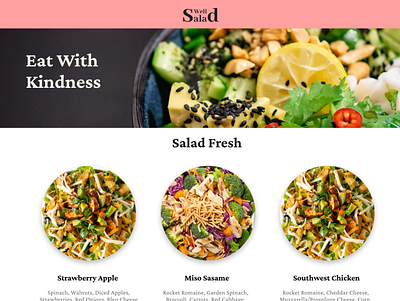 Well Salad UI/UX for Salad Brand branding design presentation salad ui uiux ux web design