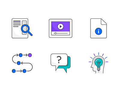 Content Hub Icons branding dailyui design drawing illustration minimal vector