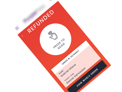 Refunded iPhone app screen app iphone x refund scan ticket