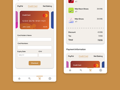 DailyUI Day #2 - Credit Card Checkout app design app ui checkout design checkout form credit card checkout dailyui design mobile design payment design payment form ui uiux ux