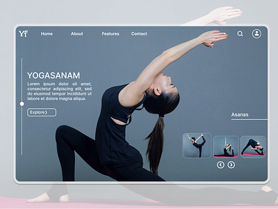 Website Design - Yoga fit ui uiscreen web design
