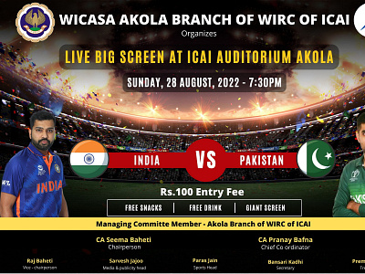 India vs Pakistan poster design graphic design ill illustration typography