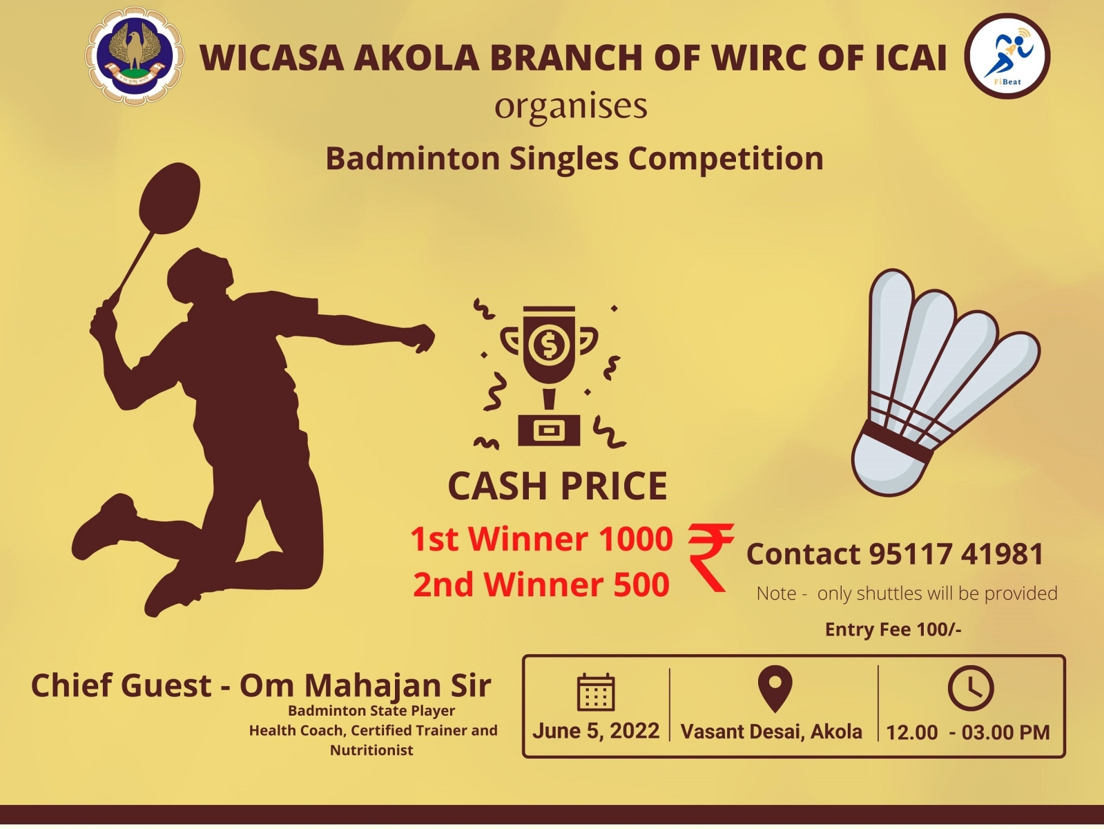 Badminton Competition Poster by bhavik bafna on Dribbble