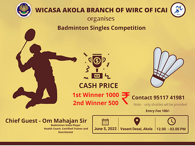 Badminton Competition Poster