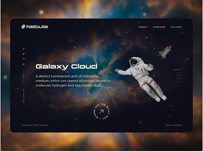 Nebula Interactive Space dark futuristic interactive modern nebula space ui design ultra modern web design website