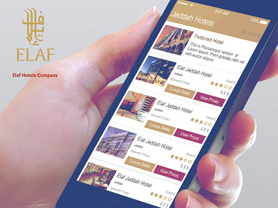 Elaf - Hotel Booking App UI app design hotel booking hotel booking ui list view ui ui design