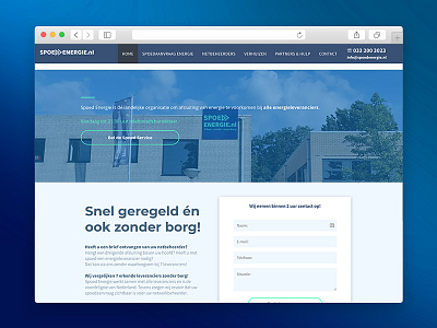 Spoed Energie Website brand business customer design homepage logo