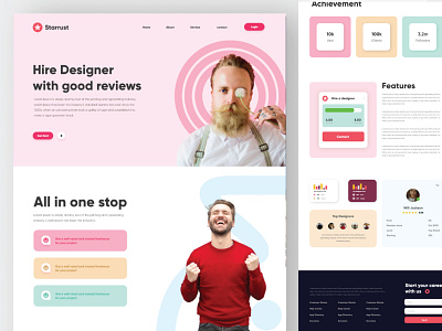 Starrust Landing Page landing page design ui ui designing ui ux ux ui