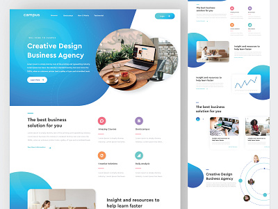 Campus landing page landing page ui ui designing ux ux ui