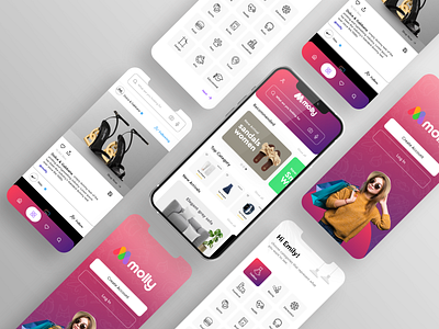 Molly App Design ui ui design ui ux ux ux design