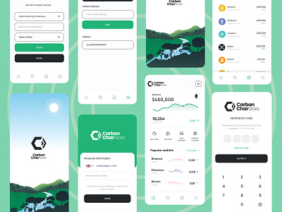 Carbon char  store app design