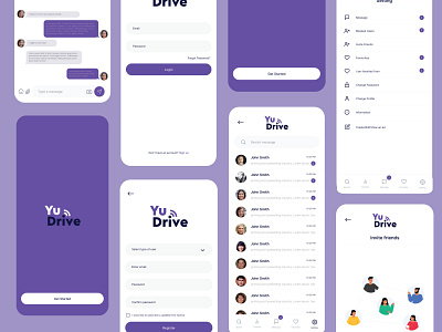 Yu Drive App Design clean ui freelancer ui ui design ui ux ux ux design