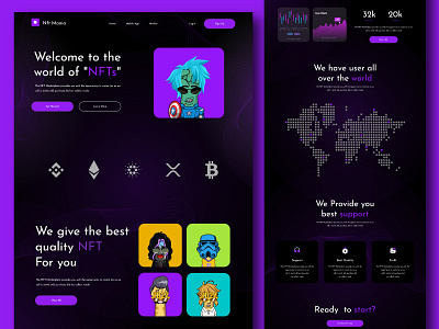 NFT mania landing page design freelancer nft nft landing page nfts ui ui ux ux