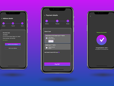 Daily UI Day 2 - Credit Card Checkout app credit card checkout daily ui challenge dailyui dark mode dark shceme ui ui challenge ux