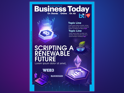 Today Group - Creative Unit Today - BT Magazine Cover Design aajtak bitcoin blockchain branding businesstoday design graphic design illustration indiatoday logo magazine metamask nft print design timesgroup typography ui ux web3