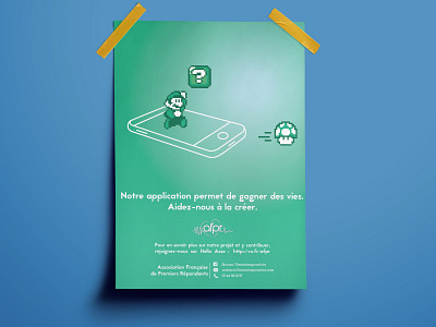 AFPR Hello Asso health heart attack mario mobile app poster save life