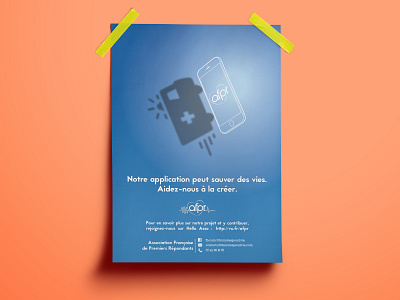 AFPR Hello Asso afpr health heart attack mobile app poster poster design