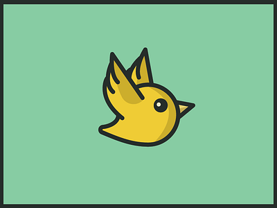 Pew bird birdy character cute design pew yellow