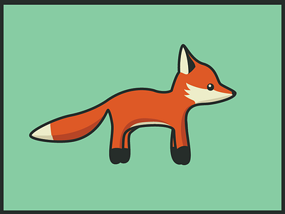 Fox character cute design flat forest fox foxy little