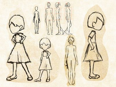 Sketches drawing freehand girl sketches