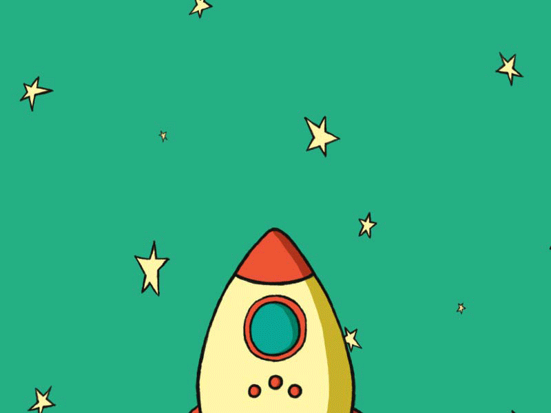 Rocket and Astronaut animation astronaut boy childres colors frame gravity illustration kids nasa planet rocket running space spaceship stars traditional walking