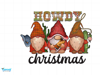 Howdy Christmas Gnome Sublimation, Christmas Png