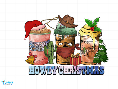 Howdy Christmas Coffee Sublimation, Christmas Png christmas night