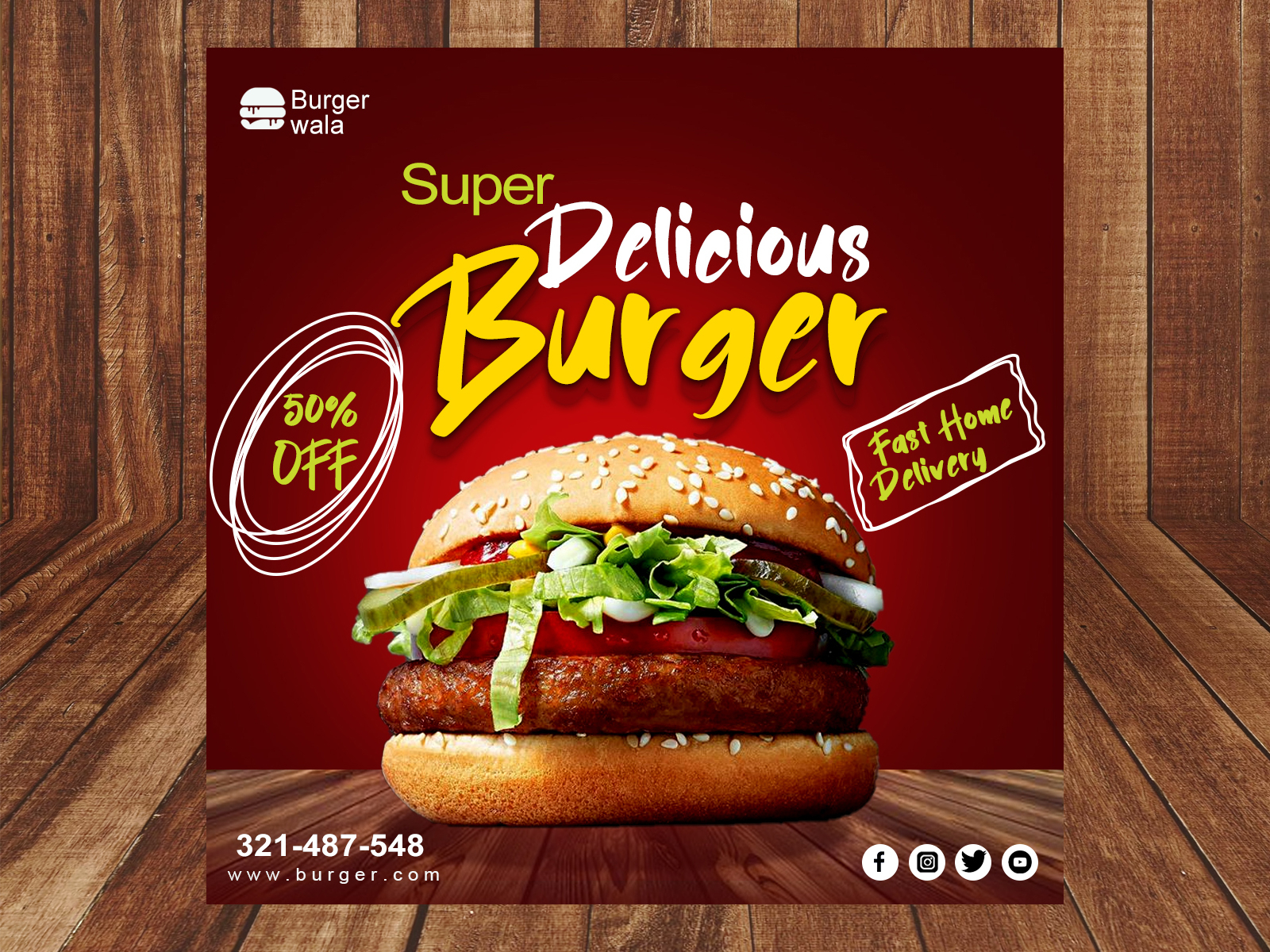 Burger Post By Mohit Verma On Dribbble