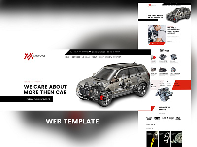 WEB TEMPLATE banner branding car design graphic design illustration logo photoshop poster ui vector web web template