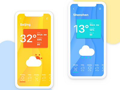 Weather App Interface-Concept brief concise ios11 ui weather