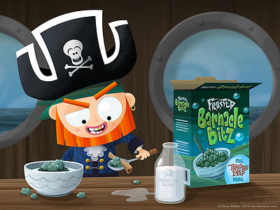 Captain Plughole eats breakfast breakfast character design hand lettering illustration pirate pirates