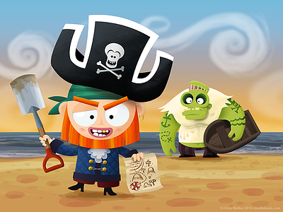 Treasure huntin' character design childrens illustration pirate pirates treasure