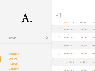 Aristotle CMS - Shop / Orders View